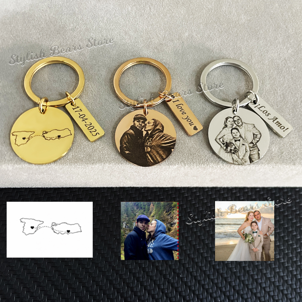 Industrial Laser Gun - Laser Engraved Custom Photo Keychain Engraved