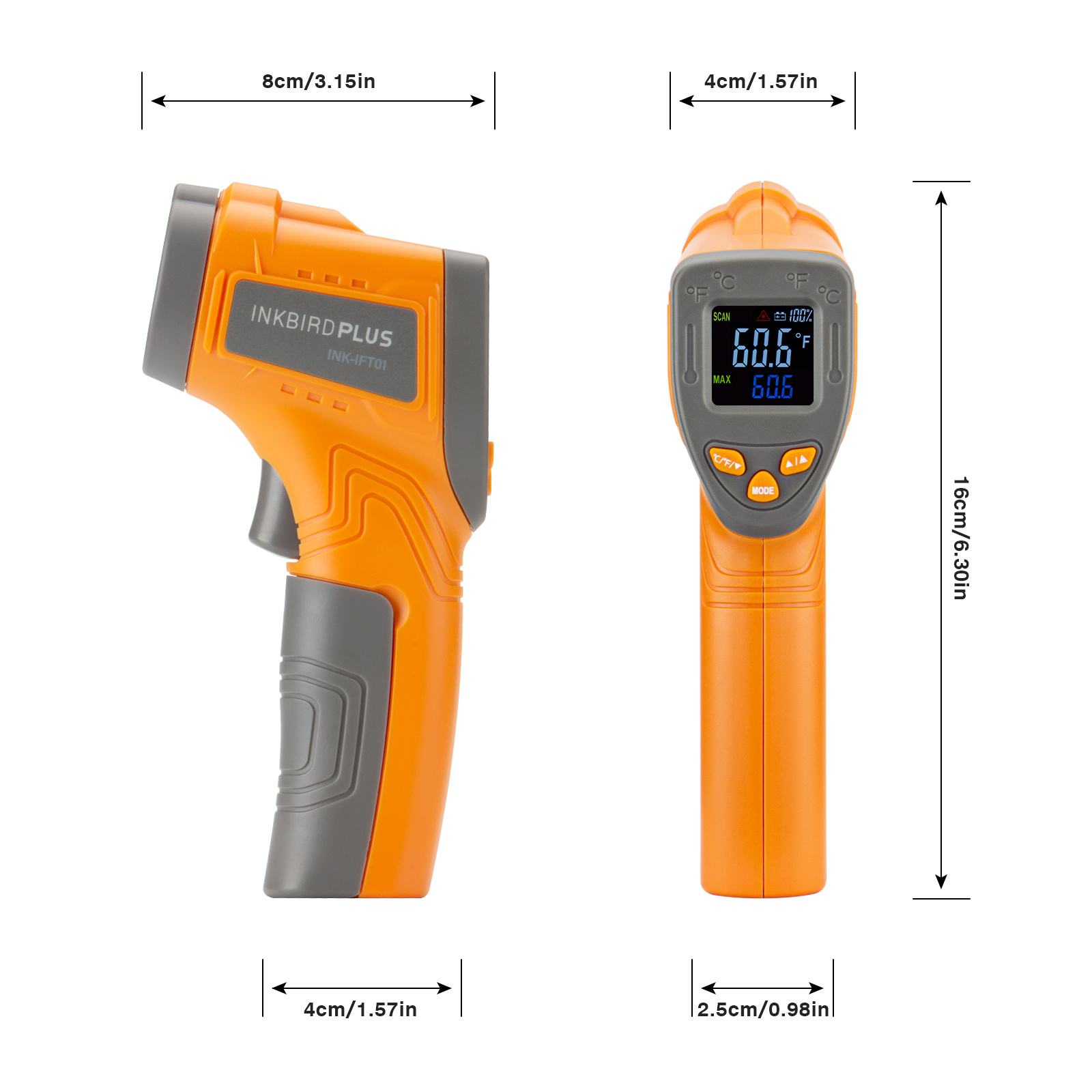 Inkbird Laser Infrared Thermom – обзор и цена Industrial Laser Temperature Sensor
