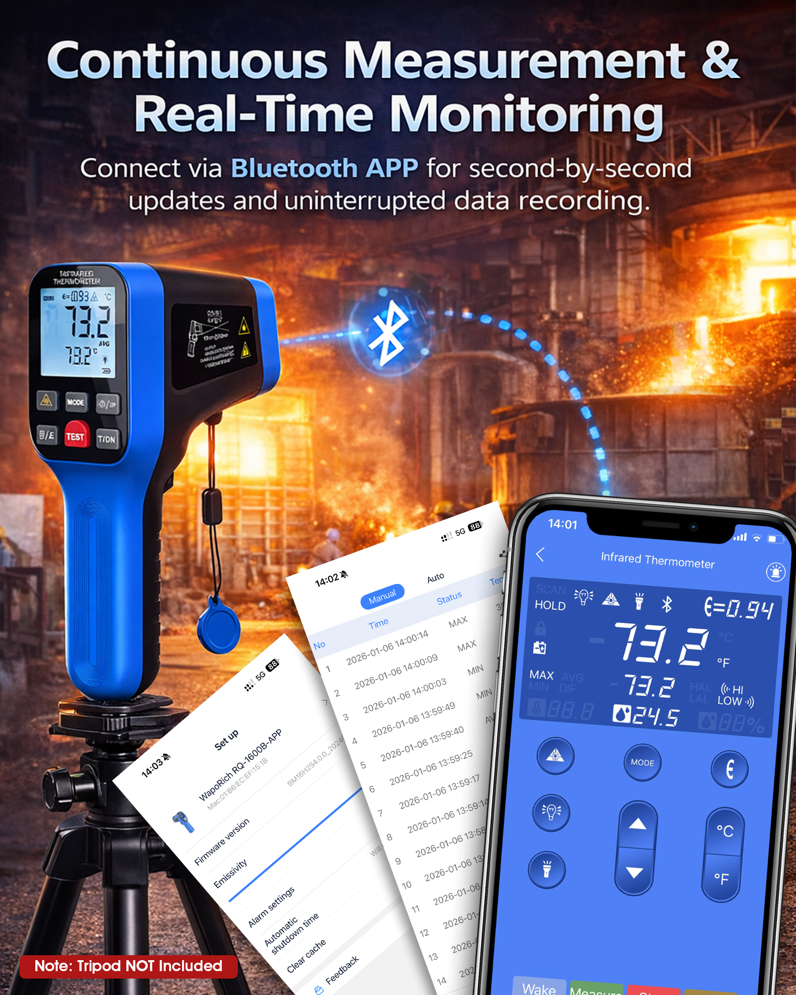 1600B-APP Infrared Thermometer – обзор и цена Industrial Laser Temperature Sensor