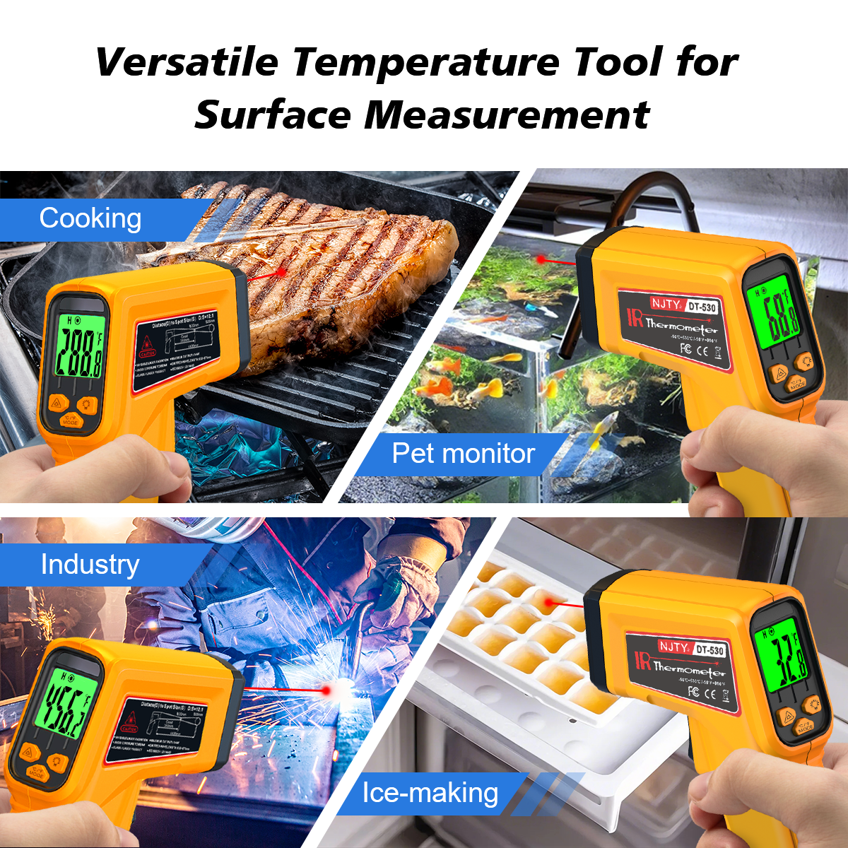 NJTY Infrared Thermometer Lase – обзор и цена Industrial Laser Temperature Sensor