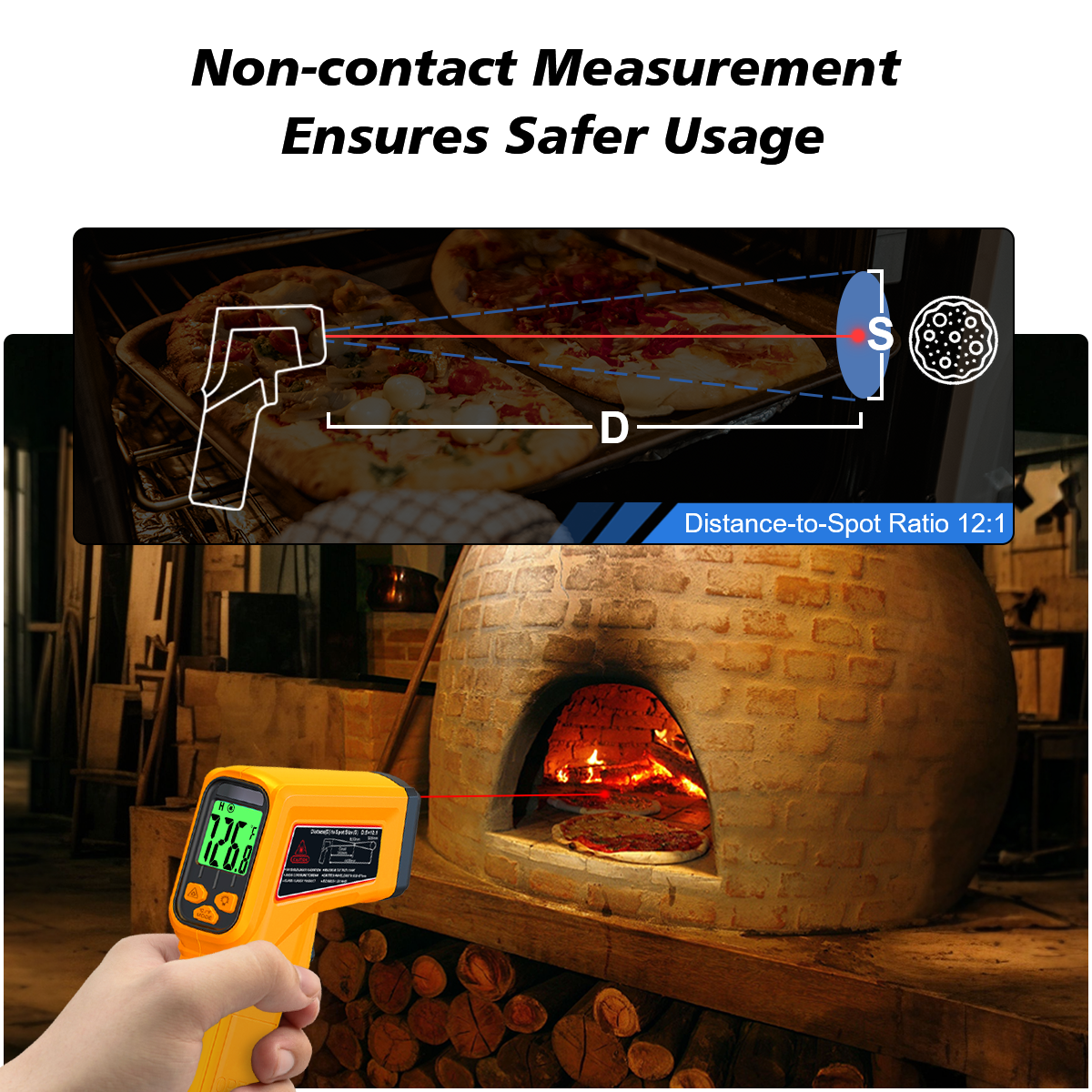 NJTY Infrared Thermometer Lase – обзор и цена Industrial Laser Temperature Sensor
