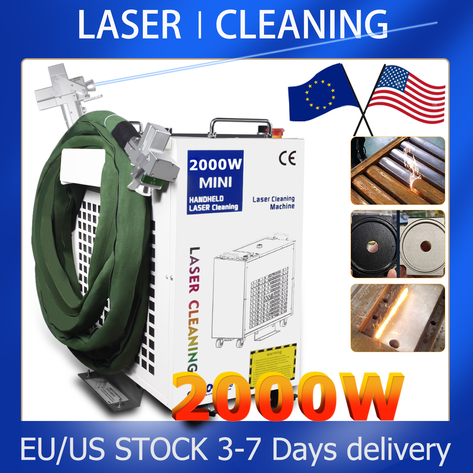 2000W Cleaning Machine Fiber L – обзор и цена Industrial Laser Rust Remover