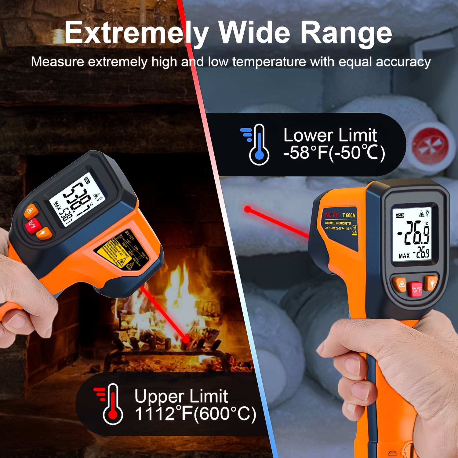 NJTY T600T600A Laser Temperatu – обзор и цена Industrial Laser Temperature Sensor
