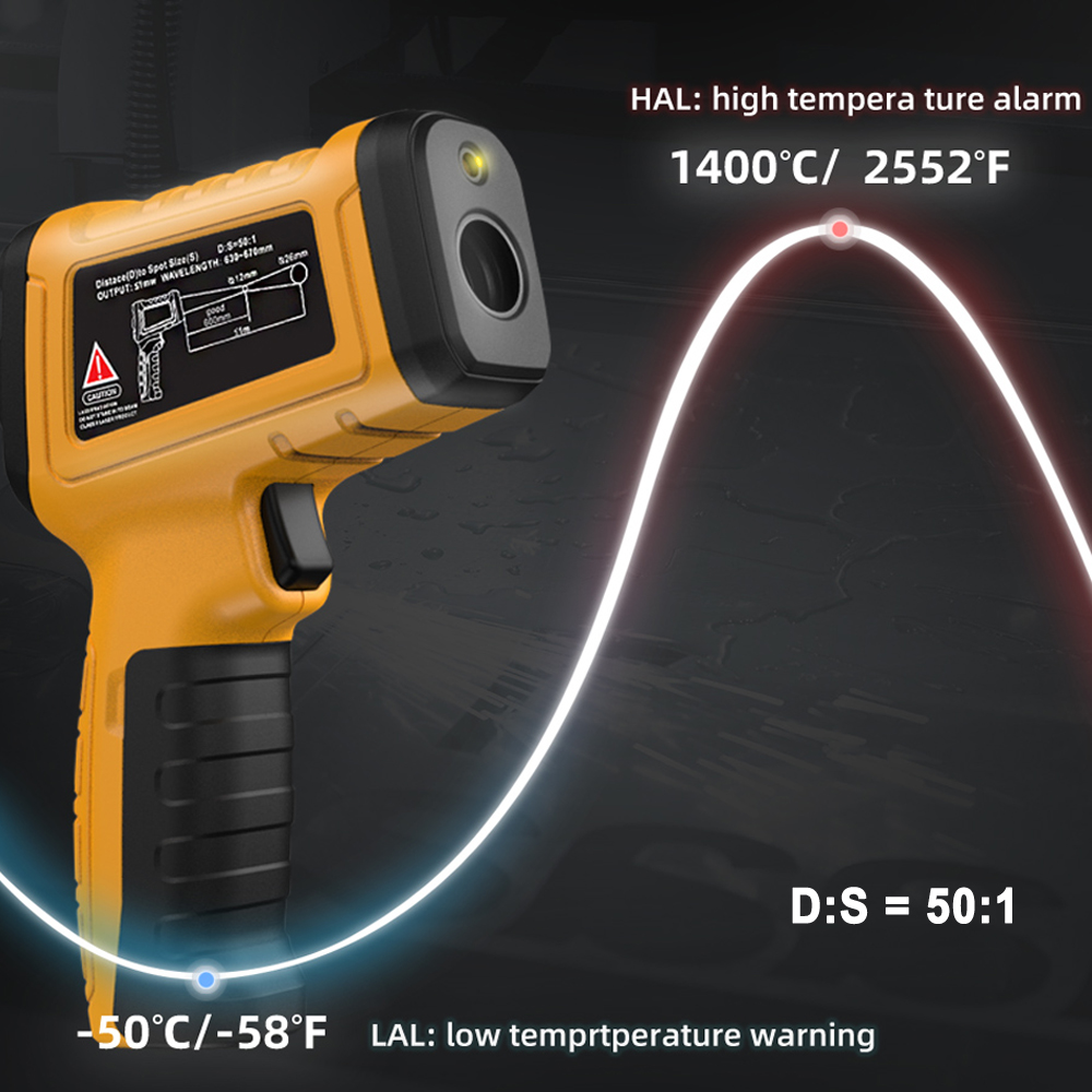 BSIDE -50~1400C Infrared Therm – обзор и цена Industrial Laser Temperature Sensor