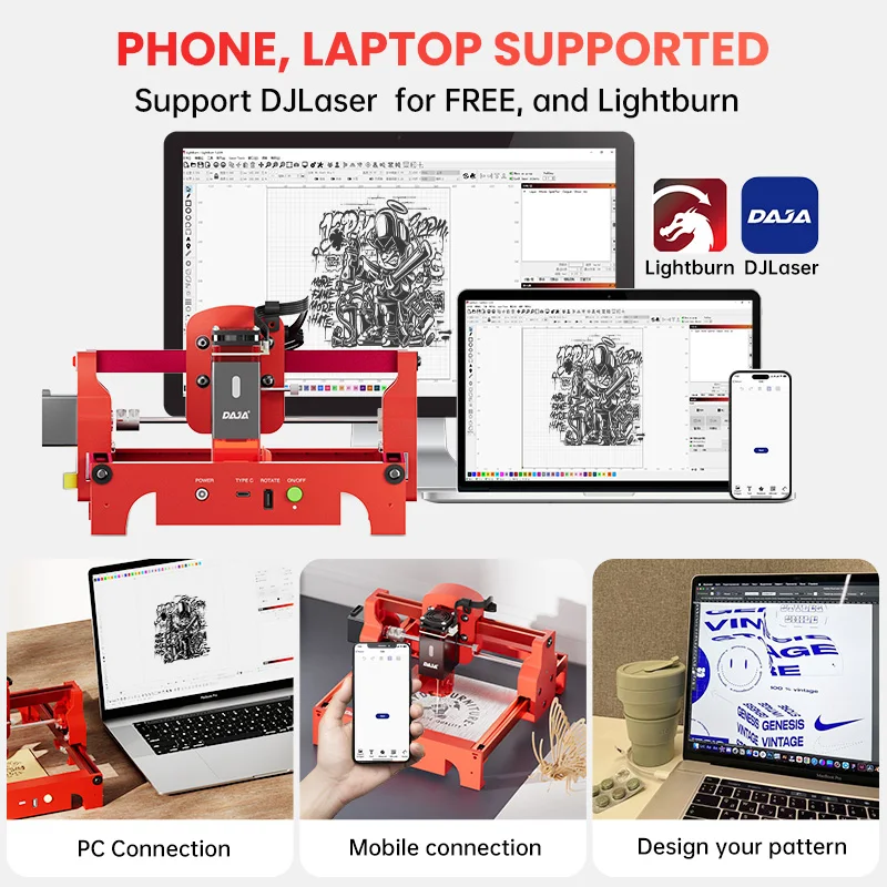 DAJA A7 Laser Engraver 5W Mini – обзор и цена Industrial Laser Engraving Machine