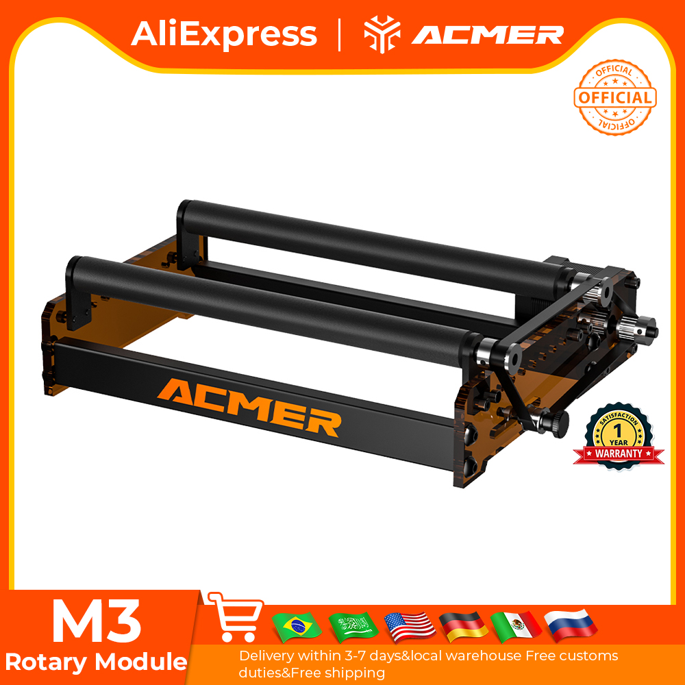 ACMER M3 Laser Rotary Roller 3 – обзор и цена Industrial Laser Engraving Machine