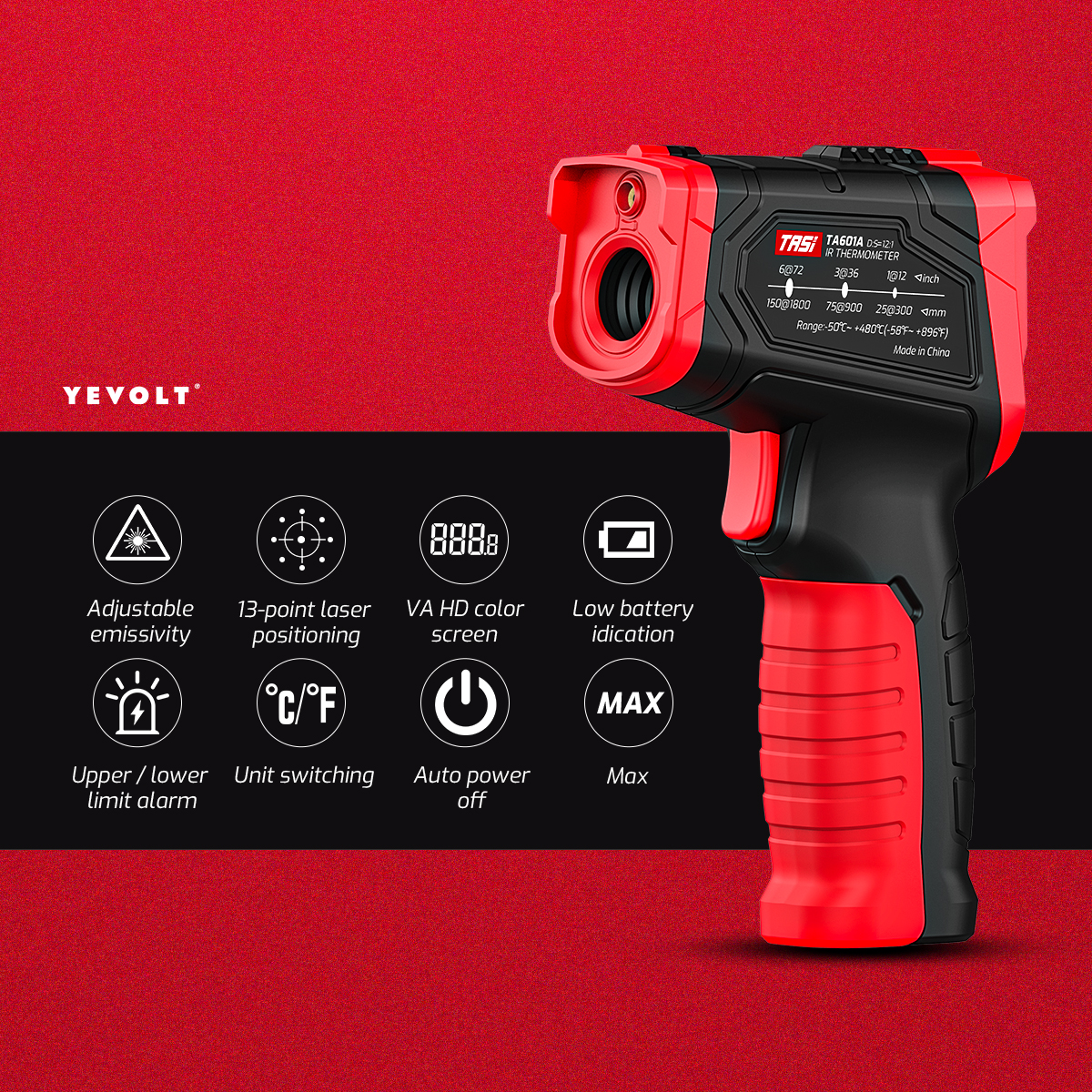 YEVOLT TA601 Series Digital In – обзор и цена Industrial Laser Temperature Sensor