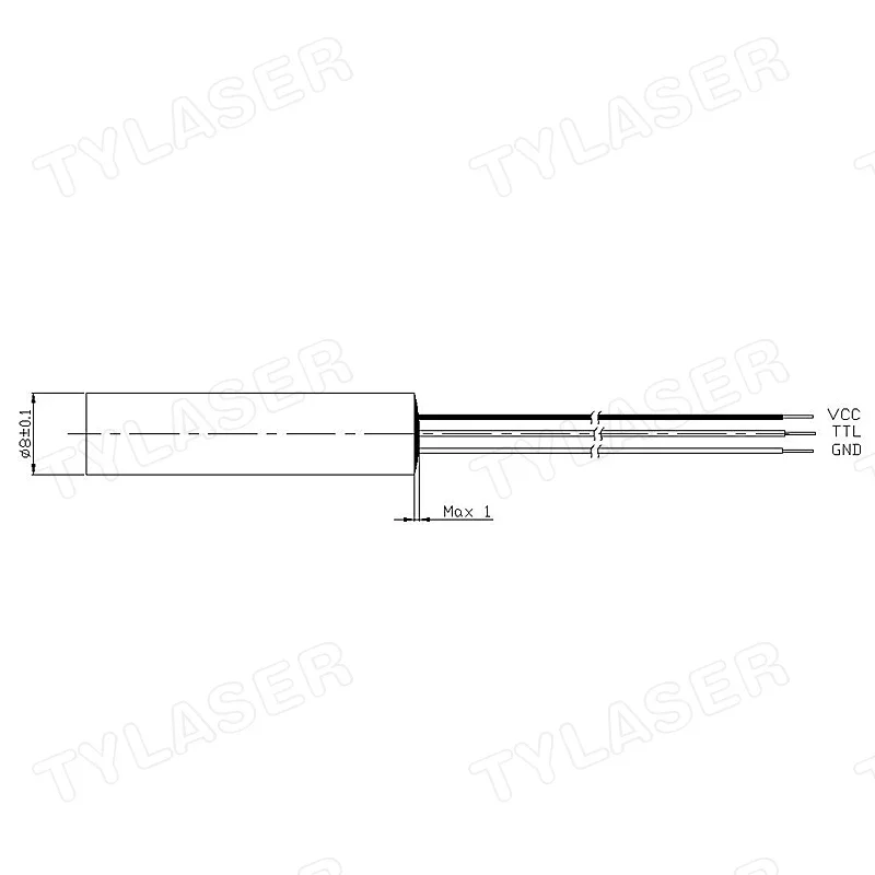 External TTL 8mm 635nm Red Dot – обзор и цена Industrial Grade Laser Pointer